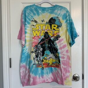 Star Wars Blue and Yellow Tie-Dye Tee